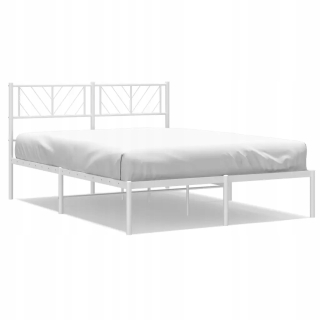 VidaXL 372229 kovová posteľ 140x200 biela